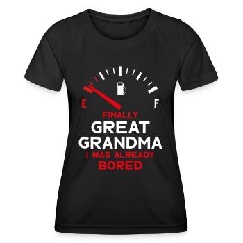 FINALLY GREAT GRANDMA FINALLY GREAT-GRANDMA - Women's Functional T-Shirt - black - Front - AI Model Female 172 light (172cm)
