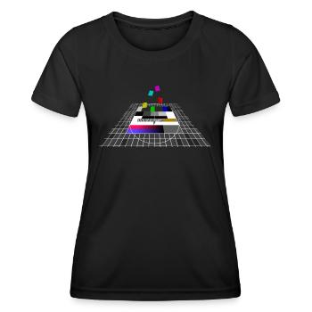 Testbild Fernsehen Deutschland Nerd Geschenk - Frauen Funktions-T-Shirt - Schwarz - Vorne - AI Model Female 172 light (172cm)
