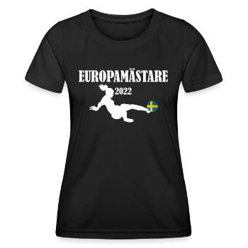 Europamästare | Europameister Frauenfußball Frauen - Frauen Funktions-T-Shirt - Schwarz - Vorne - AI Model Female 172 light (172cm)