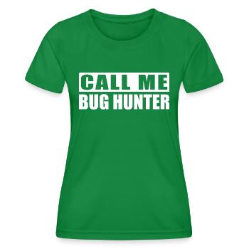 Bug Hunter - Programmeur Informaticien IT Shirt - T-shirt sport Femme - vert - Devant - AI Model Female 172 dark (172cm)