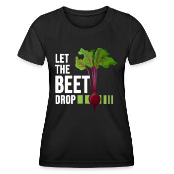 Jardinier végétalien betterave potager bio éco - T-shirt sport Femme - noir - Devant - AI Model Female 172 light (172cm)