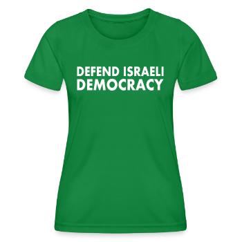 Defend israeli democracy - T-shirt sport Femme - vert - Devant - AI Model Female 172 dark (172cm)
