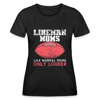Les mamans de ligne aiment le football américain normal - T-shirt sport Femme - noir - Devant - AI Model Female 172 light (172cm)
