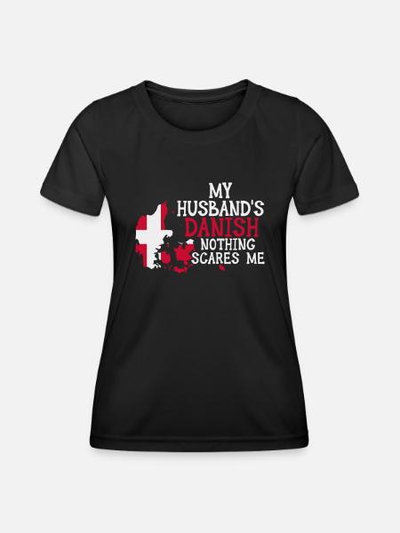 Aviomies Tanska Naimisissa tanskalainen tanska - Funktionsshirt til damer - sort