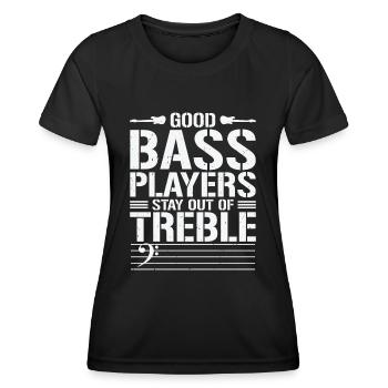 Gute Bassisten Instrument Bassist Musik - Frauen Funktions-T-Shirt - Schwarz - Vorne - AI Model Female 172 light (172cm)