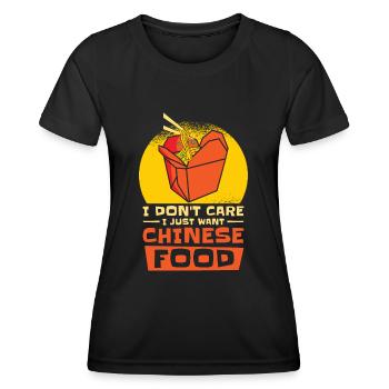 Cuisine asiatique Cuisine chinoise Fan Noodle Foodie - T-shirt sport Femme - noir - Devant - AI Model Female 172 light (172cm)