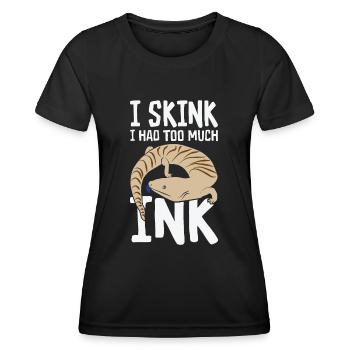 Herpetologie Blauzungenskink Eidechse Wildtiere - Frauen Funktions-T-Shirt - Schwarz - Vorne - AI Model Female 172 light (172cm)