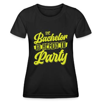 Junggeselle Trinken Schnaps Junggesellenabschied - Frauen Funktions-T-Shirt - Schwarz - Vorne - AI Model Female 172 light (172cm)