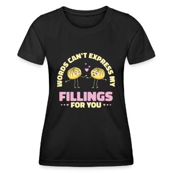 Dim Sums Filling Asian Food Chinese Food Fan - Women's Functional T-Shirt - black - Front - AI Model Female 172 light (172cm)