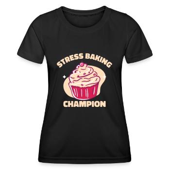 Pastry Chef Baking Champion Baked Goods Pastries - Women's Functional T-Shirt - black - Front - AI Model Female 172 light (172cm)