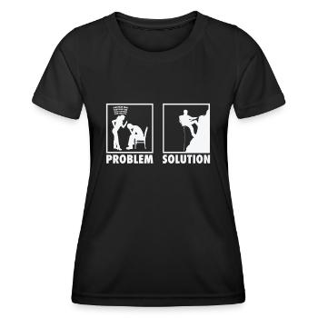 Mountain Climbing Mountain Climber Statement - Women's Functional T-Shirt - black - Front - AI Model Female 172 light (172cm)