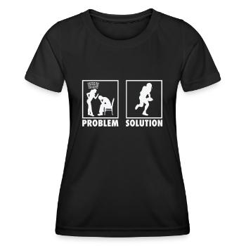 Football Football Players Statement Problem - Women's Functional T-Shirt - black - Front - AI Model Female 172 light (172cm)