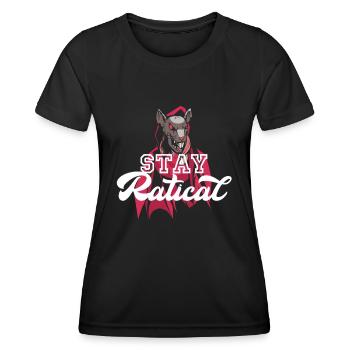 Rat Ratical Rodent Rat Owners Pet - Frauen Funktions-T-Shirt - Schwarz - Vorne - AI Model Female 172 light (172cm)