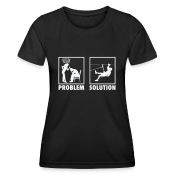 Déclaration des alpinistes alpinistes - T-shirt sport Femme - noir - Devant - AI Model Female 172 light (172cm)