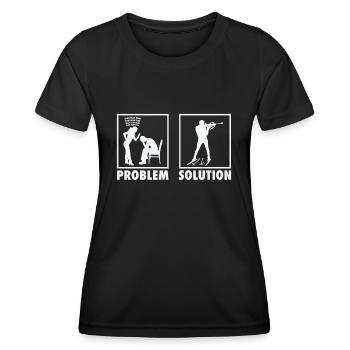 Winter Sports Athletes Statement Problem Solution. - Frauen Funktions-T-Shirt - Schwarz - Vorne - AI Model Female 172 light (172cm)