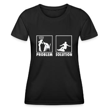 Snowboarding Snowboarder Athletes Statement - Women's Functional T-Shirt - black - Front - AI Model Female 172 light (172cm)