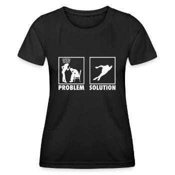 Speedskating Speed Skater Ice Skating Statement - Women's Functional T-Shirt - black - Front - AI Model Female 172 light (172cm)