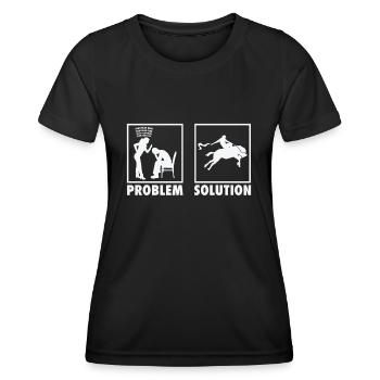 Rodeo Cowboys Statement Problem Solution. - Frauen Funktions-T-Shirt - Schwarz - Vorne - AI Model Female 172 light (172cm)