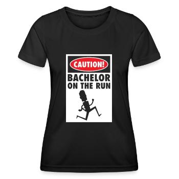 Bachelor Caution Bräutigam Heiraten Hochzeitstag - Frauen Funktions-T-Shirt - Schwarz - Vorne - AI Model Female 172 light (172cm)