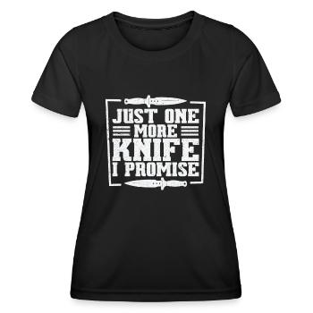 Messer Selbst Schmieden Damast Stahl Schmied - Frauen Funktions-T-Shirt - Schwarz - Vorne - AI Model Female 172 light (172cm)
