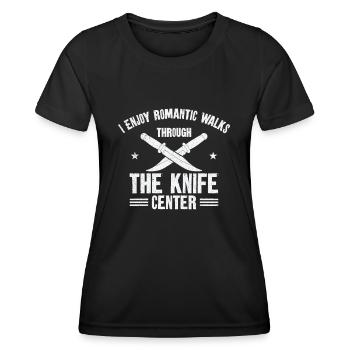 Knifemaking Knife Making Bladesmith Smithing Knife - Women's Functional T-Shirt - black - Front - AI Model Female 172 light (172cm)