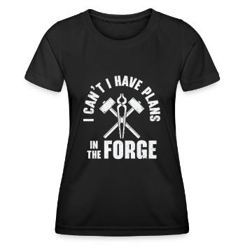 Knifemaking Knife Making Bladesmith Smithing Knife - Women's Functional T-Shirt - black - Front - AI Model Female 172 light (172cm)