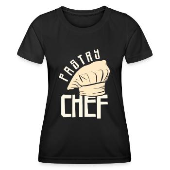 Pastry Chef Skull Baking Pastry Baked Goods - Women's Functional T-Shirt - black - Front - AI Model Female 172 light (172cm)