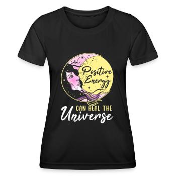 Médecine énergétique Guérison à l’énergie positive - T-shirt sport Femme - noir - Devant - AI Model Female 172 light (172cm)