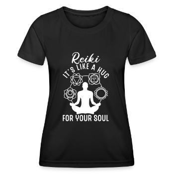 Médecine énergétique Reiki Soul Praticien Énergie - T-shirt sport Femme - noir - Devant - AI Model Female 172 light (172cm)