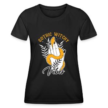 Gothic Divination Fortune Telling Witch Crystal - Women's Functional T-Shirt - black - Front - AI Model Female 172 light (172cm)