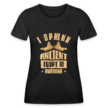 Egyptian Myth Ancient Hieroglyphs Symbols - Women's Functional T-Shirt - black - Front - AI Model Female 172 light (172cm)