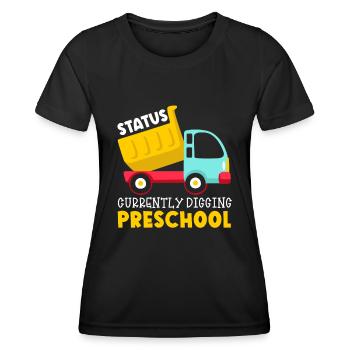 Kids Back to School Currently Digging Preschool - Women's Functional T-Shirt - black - Front - AI Model Female 172 light (172cm)