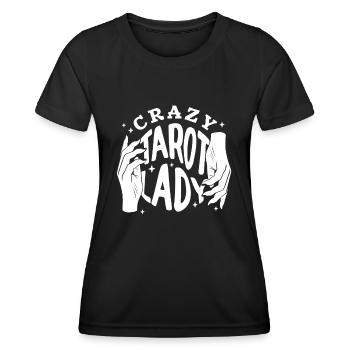 Divination Crazy Tarot Lady Crystal Tarot Cards - Women's Functional T-Shirt - black - Front - AI Model Female 172 light (172cm)