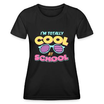 Les enfants retournent à l’école totalement cool à l’école pour - T-shirt sport Femme - noir - Devant - AI Model Female 172 light (172cm)