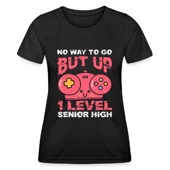 Teens Back to School No Way to Go Up One Level - Women's Functional T-Shirt - black - Front - AI Model Female 172 light (172cm)
