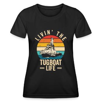 Tugboat Sailing Tugboat Life Watercraft Vessel - Women's Functional T-Shirt - black - Front - AI Model Female 172 light (172cm)