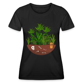 Garden Jungle Plants - Women's Functional T-Shirt - black - Front - AI Model Female 172 light (172cm)