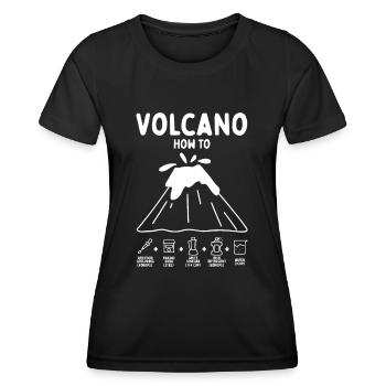 Volcano How To Geology Geologist Mineralogy - Frauen Funktions-T-Shirt - Schwarz - Vorne - AI Model Female 172 light (172cm)