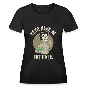 Keto Ernährungsberater Diät Ketogene Ernährung - Frauen Funktions-T-Shirt - Schwarz - Vorne - AI Model Female 172 light (172cm)