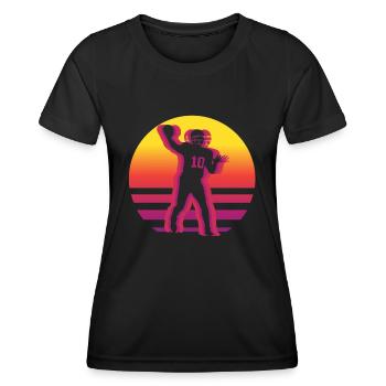 Sport de football américain vintage rétro - T-shirt sport Femme - noir - Devant - AI Model Female 172 light (172cm)
