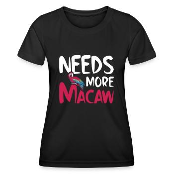Macaw Parrot Lover Nature Zoo Animal Pet - Women's Functional T-Shirt - black - Front - AI Model Female 172 light (172cm)