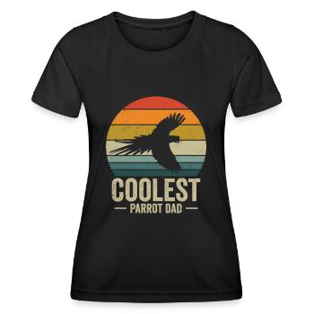 Macaw Cool Parrot Dad Pet Zoo Animal Birdwatcher - Women's Functional T-Shirt - black - Front - AI Model Female 172 light (172cm)