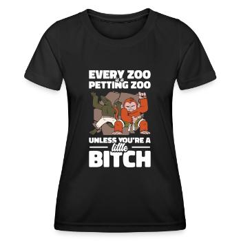 Zoowärter Streicheln von Wildtieren Zoowärter - Frauen Funktions-T-Shirt - Schwarz - Vorne - AI Model Female 172 light (172cm)