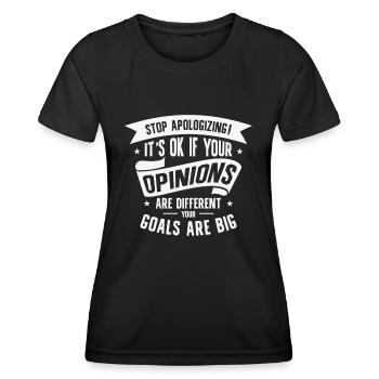Positivity Misfits Poets Poetry Goals Differences - Women's Functional T-Shirt - black - Front - AI Model Female 172 light (172cm)