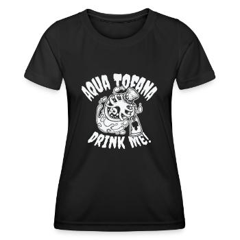 Aqua Tofana Drinking Mystery Fan Potion Drink - Women's Functional T-Shirt - black - Front - AI Model Female 172 light (172cm)