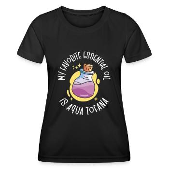 Aqua Tofana Conspiracy Theorist Essential Oil - Women's Functional T-Shirt - black - Front - AI Model Female 172 light (172cm)
