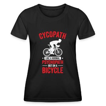 Lustige Radfahrer Radfahrer Fahrrad Fahrrad Berg - Frauen Funktions-T-Shirt - Schwarz - Vorne - AI Model Female 172 light (172cm)