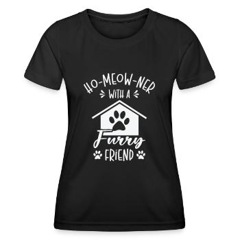 Neuer Hausbesitzer Miau Katze Katzenbesitzer - Frauen Funktions-T-Shirt - Schwarz - Vorne - AI Model Female 172 light (172cm)