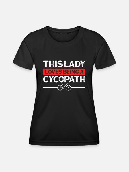 Grappige Dame Fietsen fietser fiets - Funktionsshirt til damer - sort