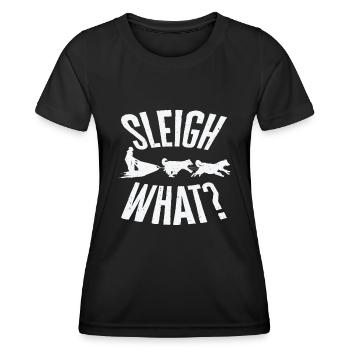Courses de chiens de traîneau Husky Sled - T-shirt sport Femme - noir - Devant - AI Model Female 172 light (172cm)